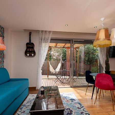 Studio Terrasse La Roulotte Du Tzigane Mandara Beach Antibes Juan-Les-Pins Exterior foto